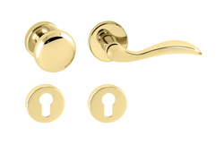 Kľučky na okrúhlych rozetách Zlatý Tupai