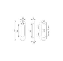 Mušle a madielka na posuvné drevené dvere Sivý FT