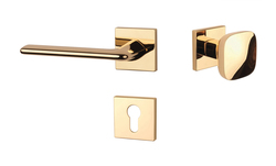 Kľučky na hranatých rozetách Zlatý APRILE