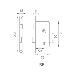 Klasické zámky Bronzový AGB