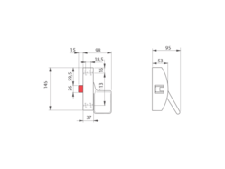 Povrchové panikové kovanie Strieborný DORMAKABA