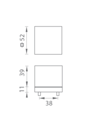 Madlá priame na rozetách Čierny Tupai