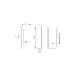 Mušle a madielka na posuvné drevené dvere Čierny JNF