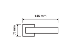Kľučky na hranatých rozetách Zlatý LINEA CALI