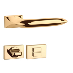 Kľučky na obdĺžnikových rozetách Zlatý APRILE