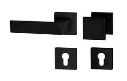 Kľučky na hranatých rozetách Čierny Tupai