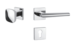 Kľučky na hranatých rozetách Strieborný APRILE