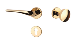 Kľučky na okrúhlych rozetách Zlatý APRILE