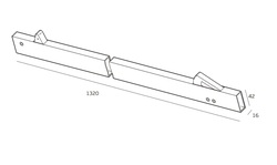 Koordinátory zatvárania dvojkrídlových dverí Strieborný MPK