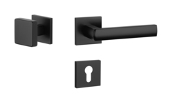 Kľučky na hranatých rozetách Čierny APRILE