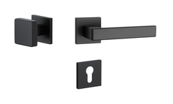 Kľučky na hranatých rozetách Čierny APRILE