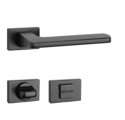 Kľučky na obdĺžnikových rozetách Čierny APRILE