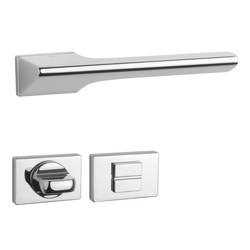 Kľučky na obdĺžnikových rozetách Strieborný APRILE