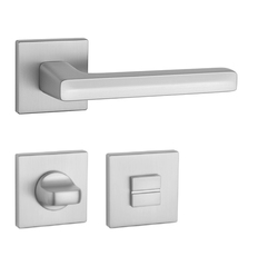 Kľučky na hranatých rozetách Strieborný APRILE