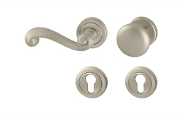 Kľučky na okrúhlych rozetách Strieborný Tupai