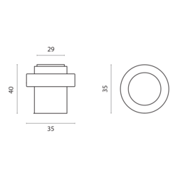 Podlahové dverné zarážky Medený APRILE