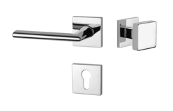 Kľučky na hranatých rozetách Strieborný APRILE