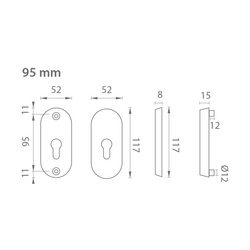 Bezpečnostné a spevnené rozety Strieborný AXA