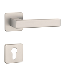 Kľučky na hranatých rozetách Strieborný APRILE