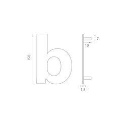 Písmená so skrutkami Strieborný LR