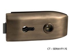 Zámky na sklenené dvere Bronzový CT