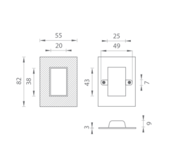 Mušle a madielka na posuvné drevené dvere Strieborný Tupai
