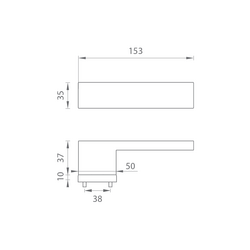 Kľučky na obdĺžnikových rozetách Zlatý FROSIO BORTOLO