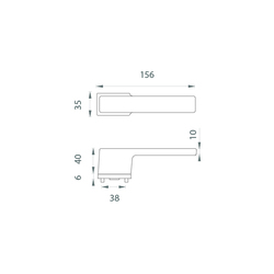 Kľučky na obdĺžnikových rozetách Biely MPK