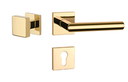 Kľučky na hranatých rozetách Zlatý APRILE