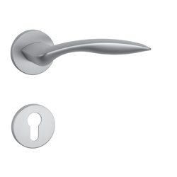 Kľučky na okrúhlych rozetách Strieborný APRILE