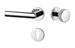 Kľučky na okrúhlych rozetách Strieborný APRILE