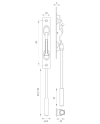 Zástrče na dvere Strieborný JNF