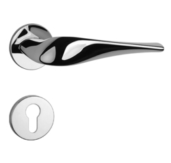 Kľučky na okrúhlych rozetách Strieborný APRILE