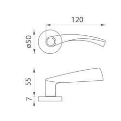 Kľučky na okrúhlych rozetách Čierny BA