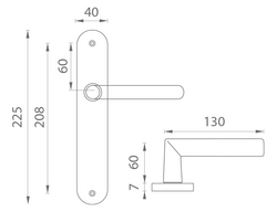 Kľučky na oválnych štítoch Čierny BA