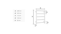 Elektrické sušiaky uterákov Strieborný SMEDBO