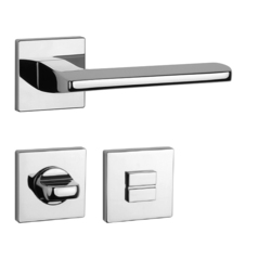 Kľučky na hranatých rozetách Strieborný APRILE