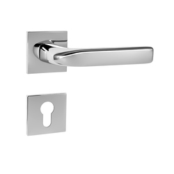 Kľučky na hranatých rozetách Strieborný Tupai