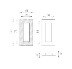 Mušle a madielka na posuvné drevené dvere Strieborný Tupai