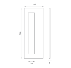 Madlá a mušle na sklenené dvere Strieborný JNF