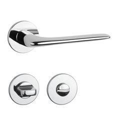 Kľučky na okrúhlych rozetách Strieborný APRILE