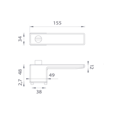 Kľučky s integrovaným uzamykaním Sivý APRILE