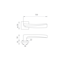 Kľučky na hranatých rozetách Kombinovaný FROSIO BORTOLO
