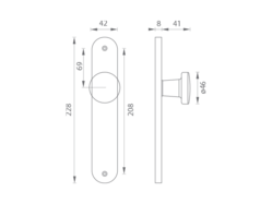Gule priame na oválnych štítoch Strieborný Ghidini