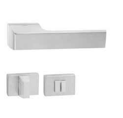 Kľučky na obdĺžnikových rozetách Strieborný Tupai