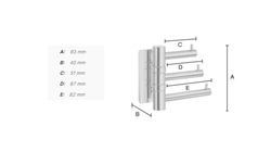 Držiaky na uterák Strieborný SMEDBO