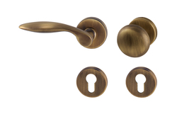 Kľučky na okrúhlych rozetách Bronzový Tupai