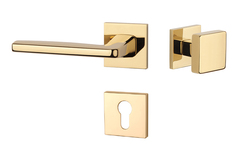 Kľučky na hranatých rozetách Zlatý APRILE