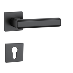 Kľučky na hranatých rozetách Čierny APRILE