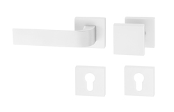 Kľučky na hranatých rozetách Biely Tupai